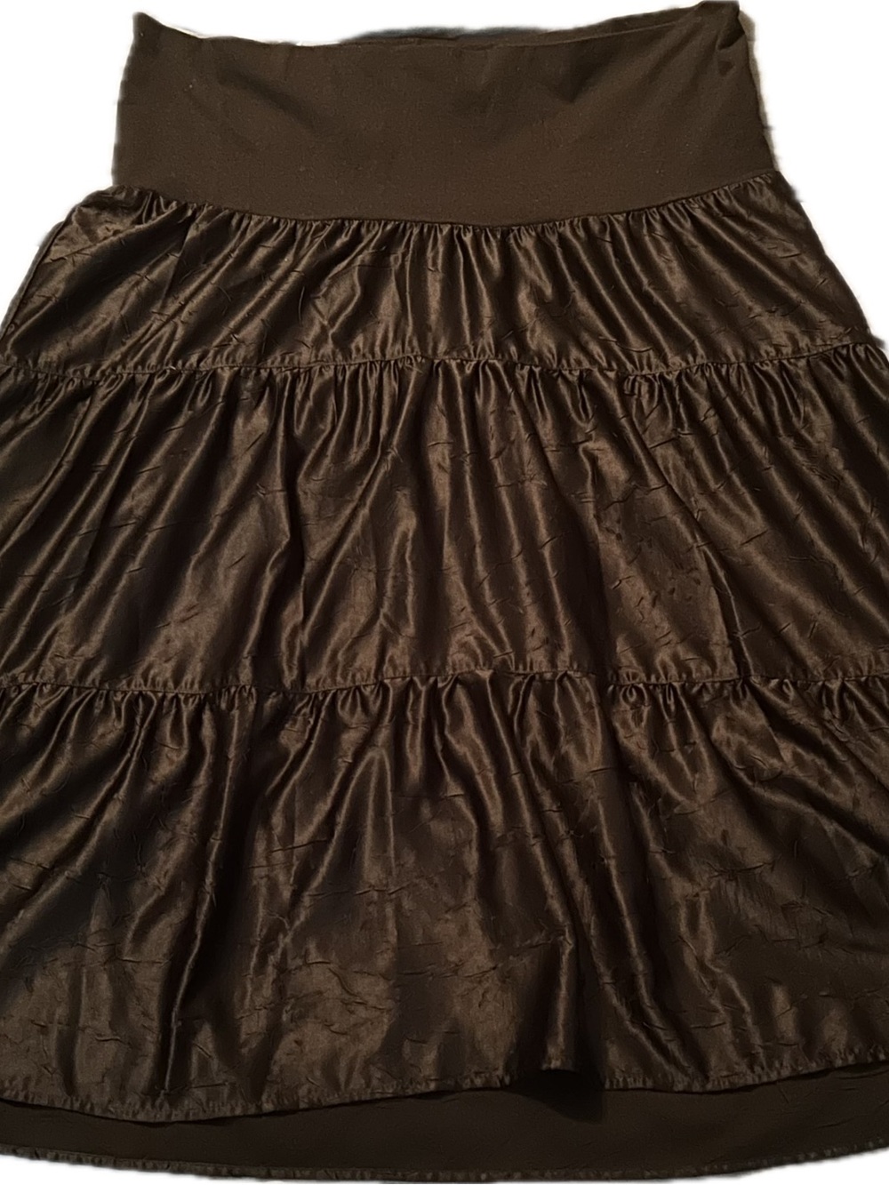 Liz Lange Black Tiered A-Line Maternity Skirt